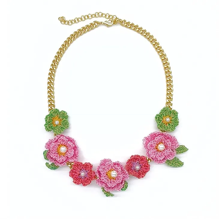 Kub Floral Charm Necklace