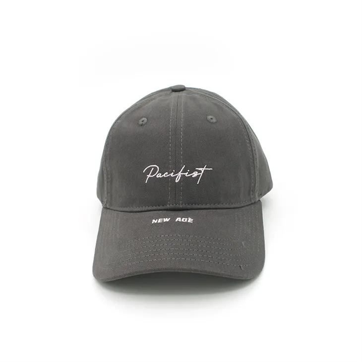 Greyish Embroidered Logo Cap