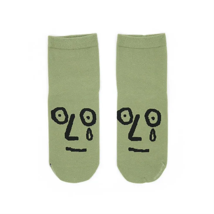Ntsuab Emoji Paj Rwb Socks