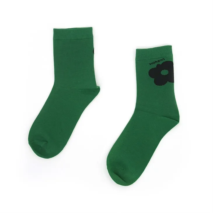 Green Floral Paj Rwb Socks