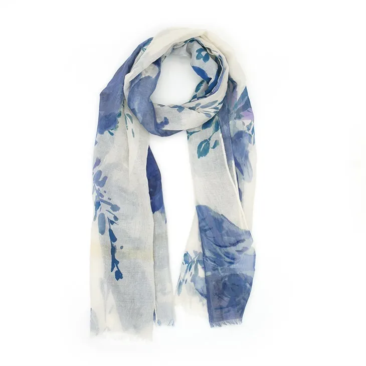 Ink Blue Polyester Scarf