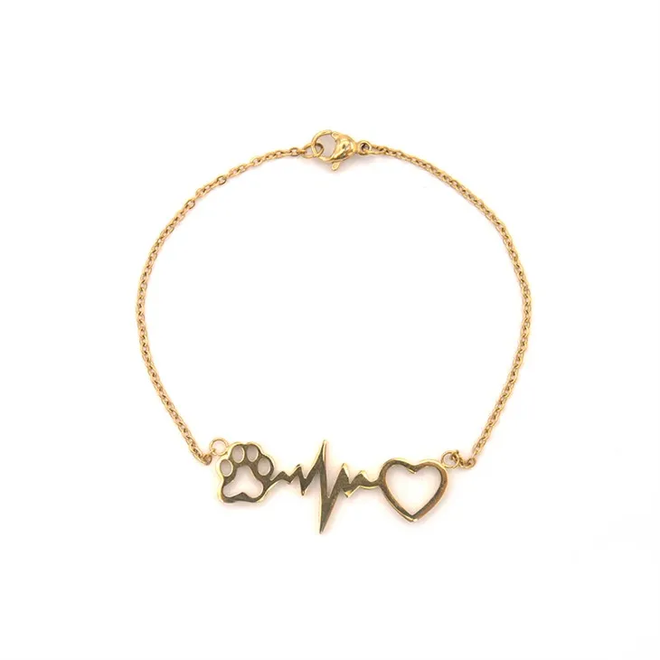 Link Chain Heart Bracelet