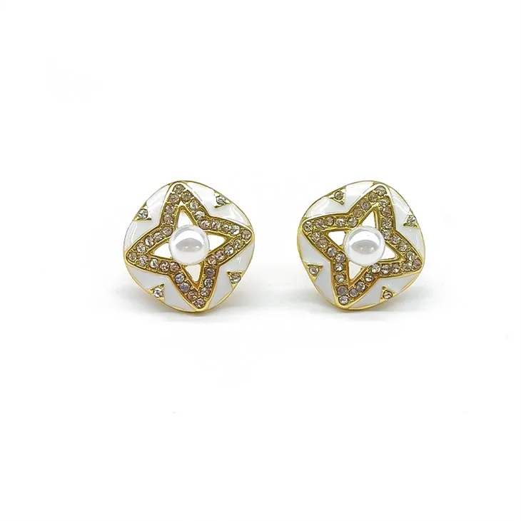 Meidium Star Pearl Earrings