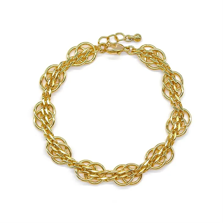 Golden Hoop Chain Bracelet
