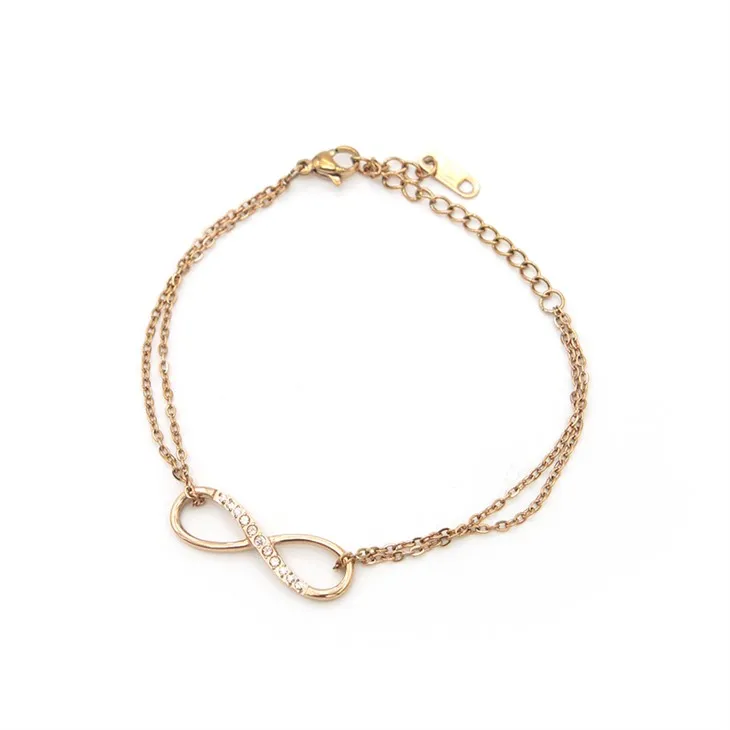 Rose Cross Chain Bracelet