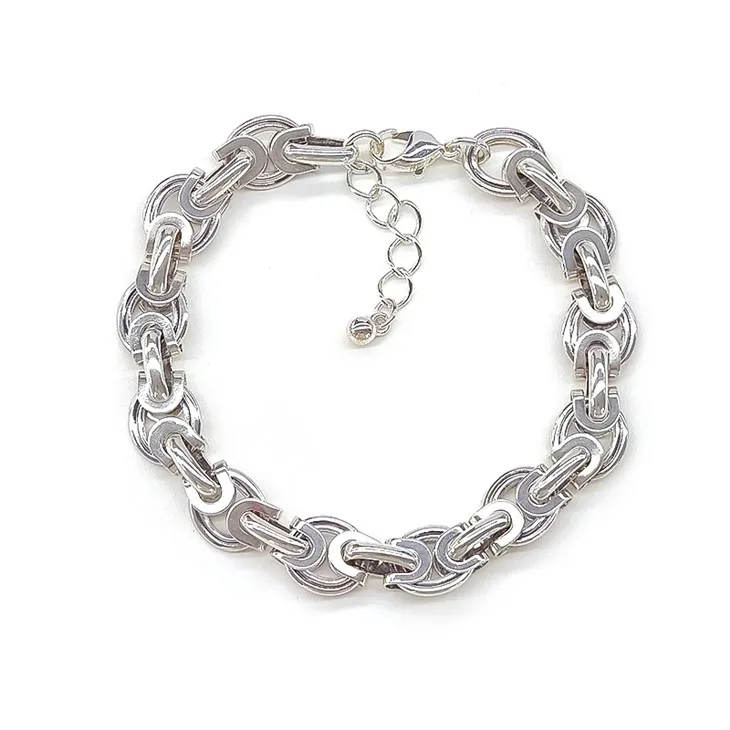 Twisted Silver Lock Bracelet