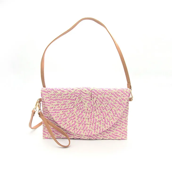 Pink Crochet Lub xub pwg Mini-bag