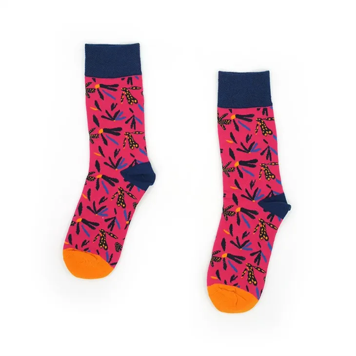 Pink Dragonfly Paj Rwb Socks