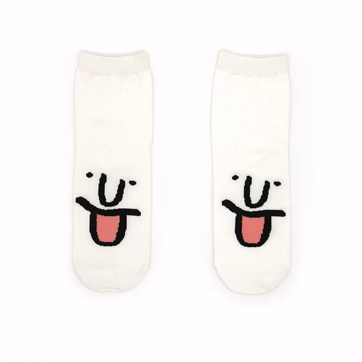 Dawb Emoji Paj Rwb Socks